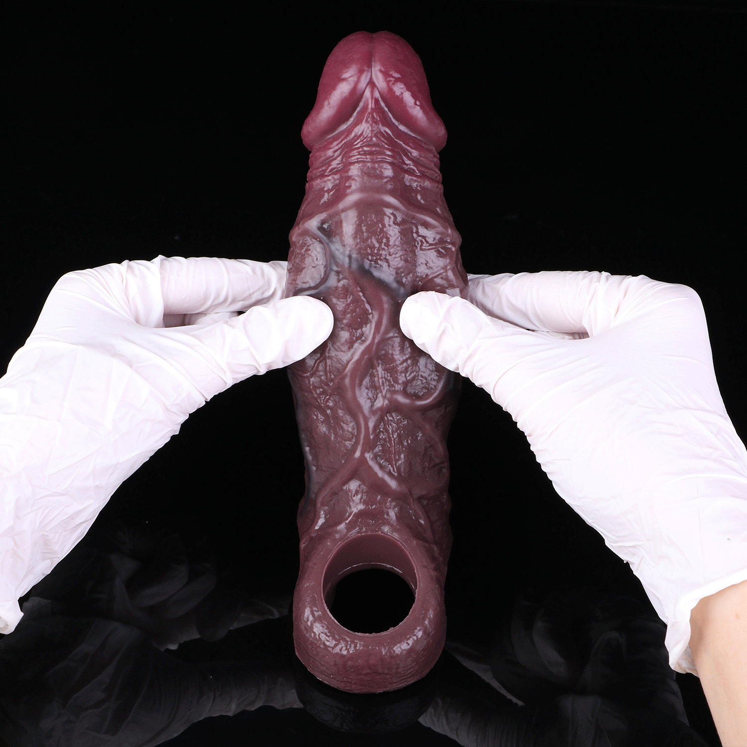 6.7in Blue Veins Silicone Soft Cock Sleeve Dildo For Enlargement Cock