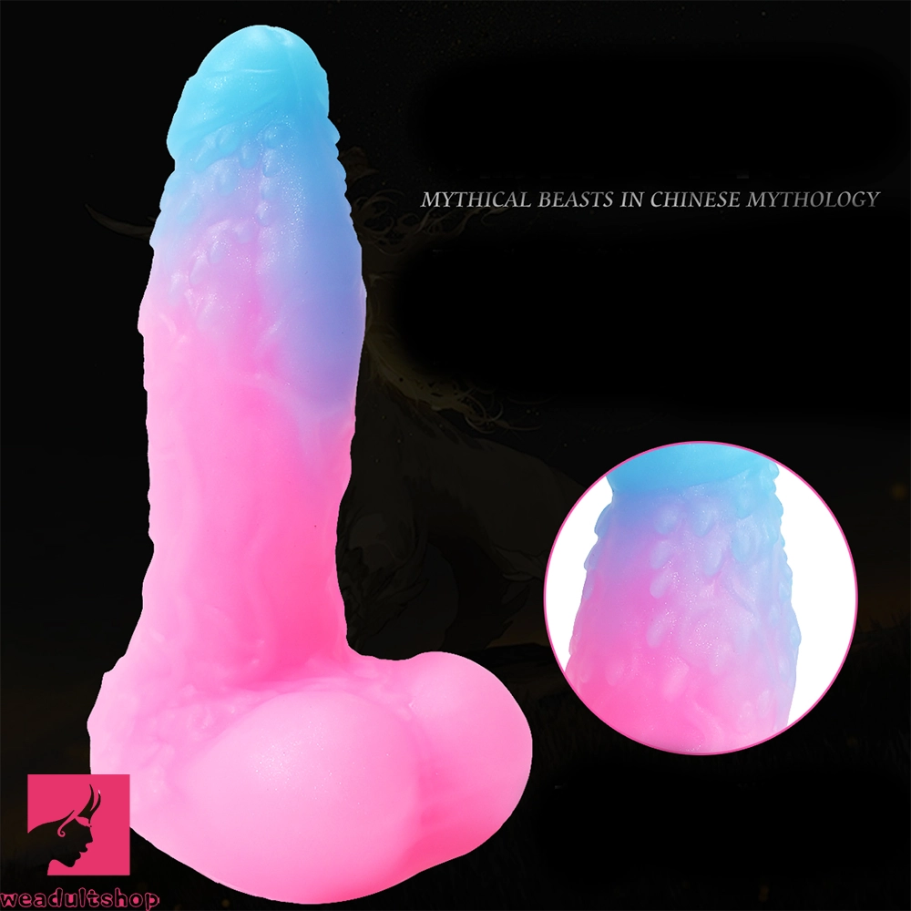 5.51in Silicone Uncut Luminous Monster Soft Dildo For Women Men Prostate