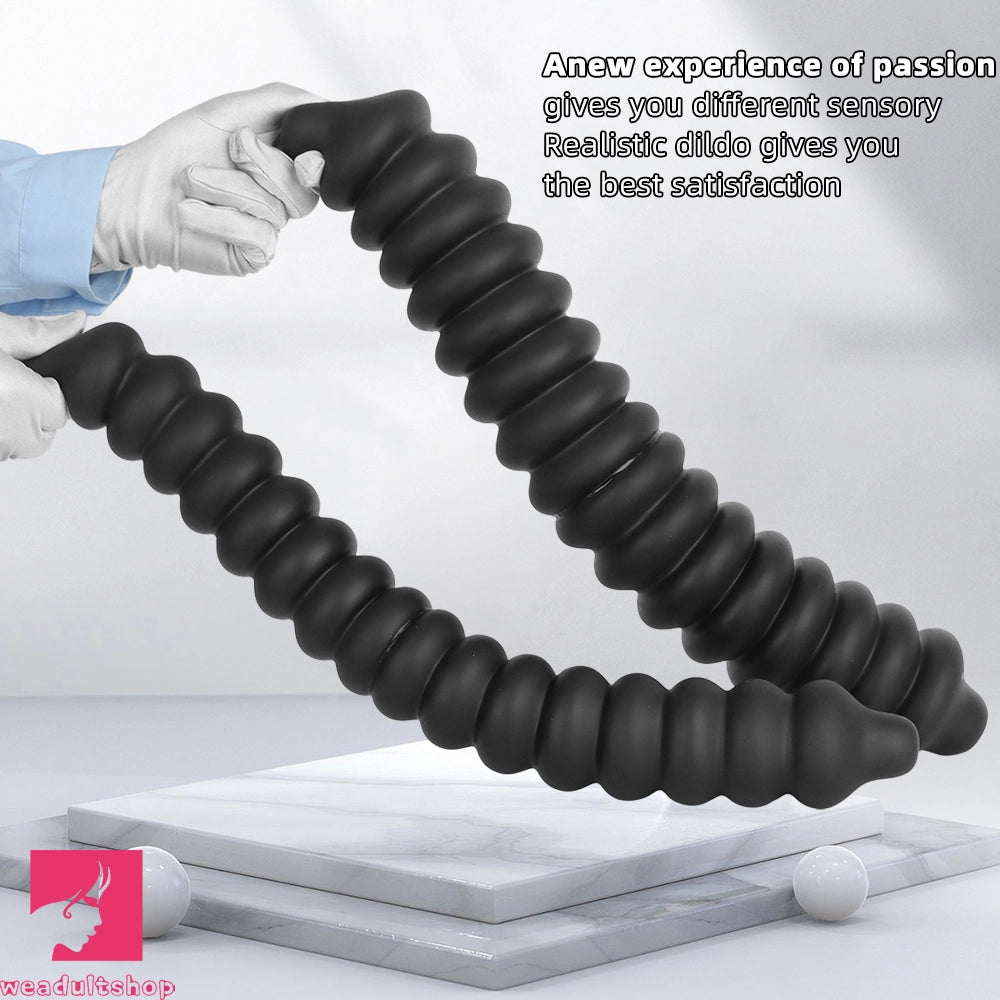 19.68in Silicone Long Large Double Head Threaded Fat Anal Plug Cock Dildo