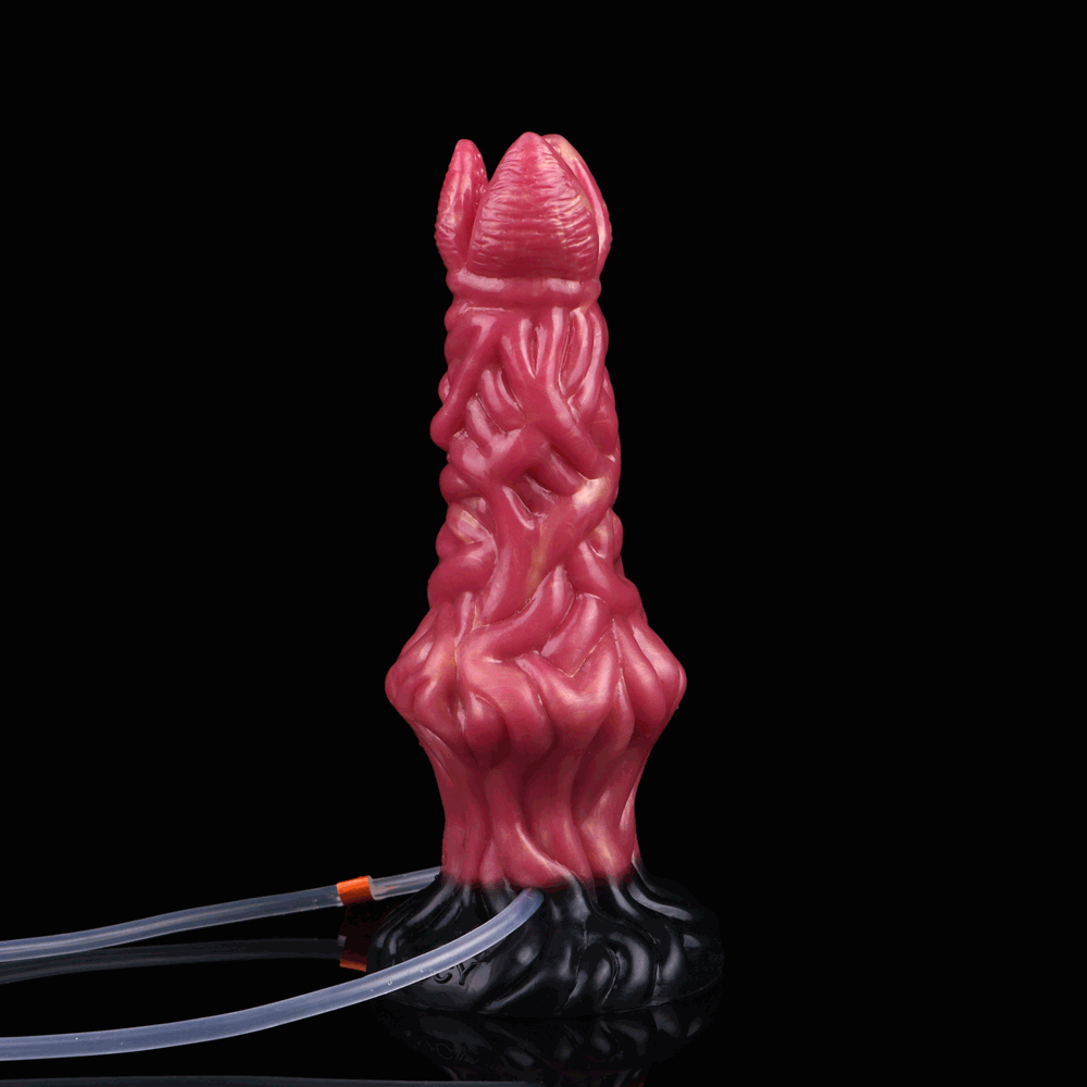 8.03in Ejaculating Inflatable Big Silicone Soft Fantasy Odd Creature Dildo