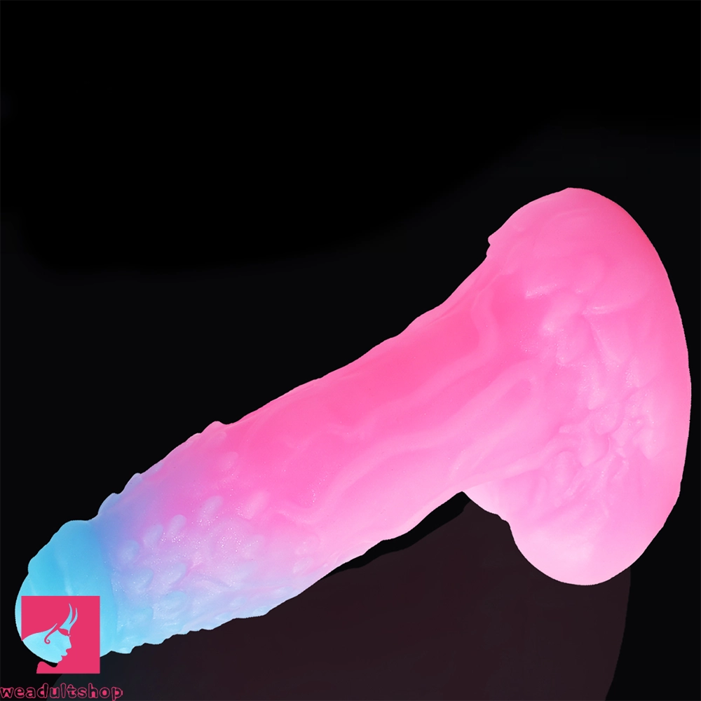 5.51in Silicone Uncut Luminous Monster Soft Dildo For Women Men Prostate