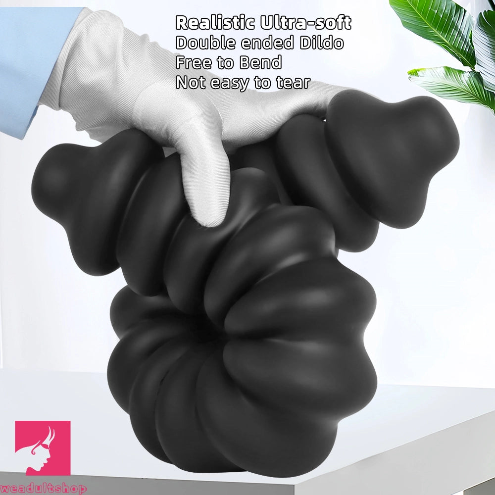 19.68in Silicone Long Large Double Head Threaded Fat Anal Plug Cock Dildo