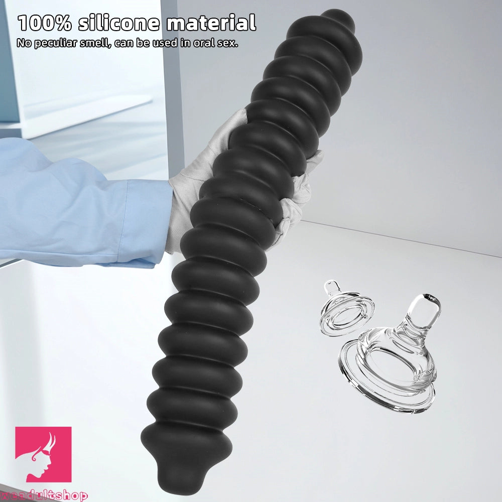 19.68in Silicone Long Large Double Head Threaded Fat Anal Plug Cock Dildo
