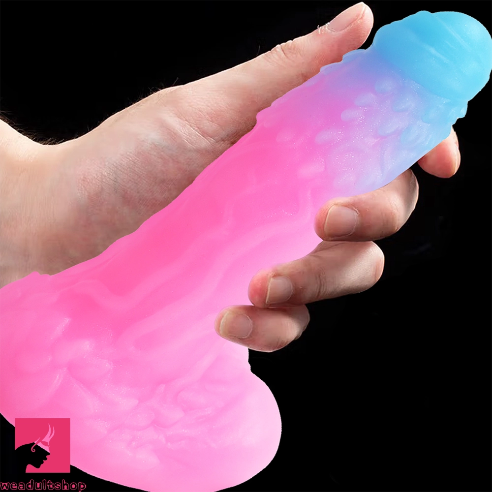 5.51in Silicone Uncut Luminous Monster Soft Dildo For Women Men Prostate
