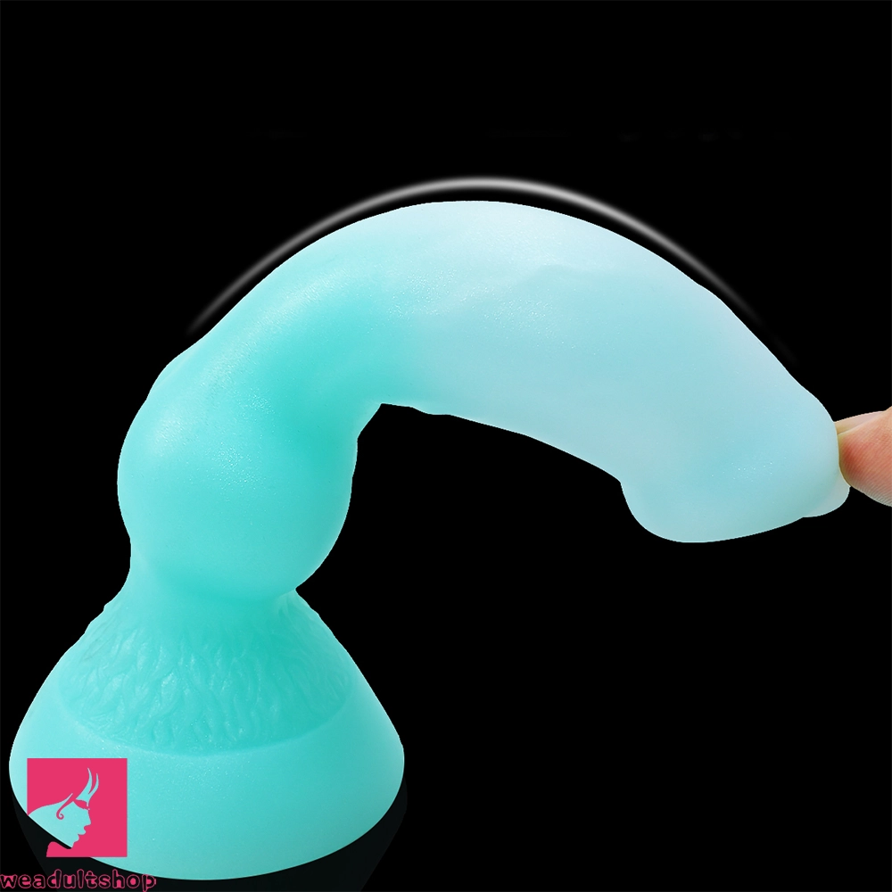 7.49in Dog Cock Knot Dildo Silicone Soft Animal Cock Luminous Clit Dildo
