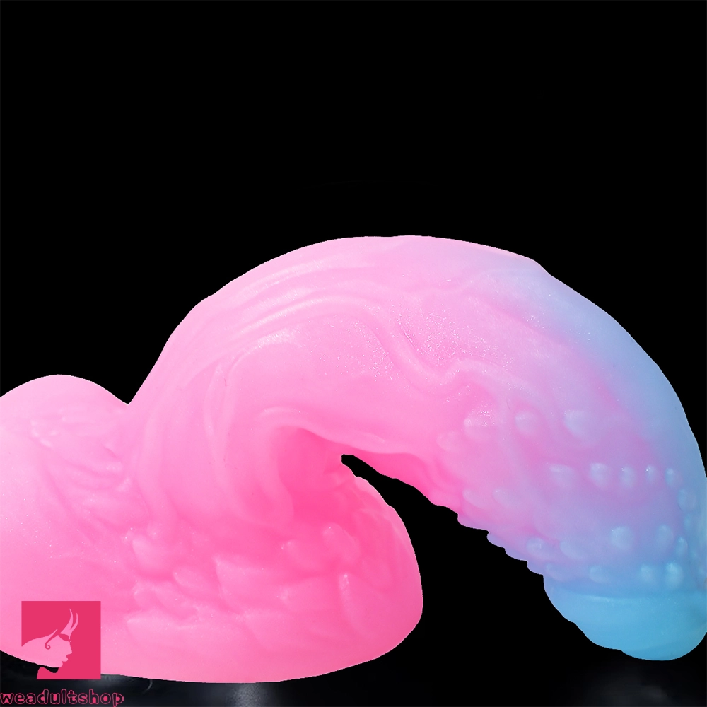 5.51in Silicone Uncut Luminous Monster Soft Dildo For Women Men Prostate