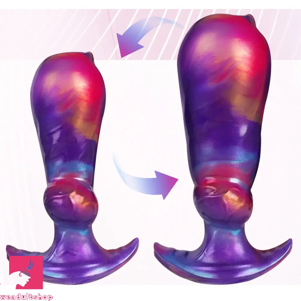 6.7in Magnetic Inflatable Knot Silicone Dildo G-spot Sex Toy For Penis