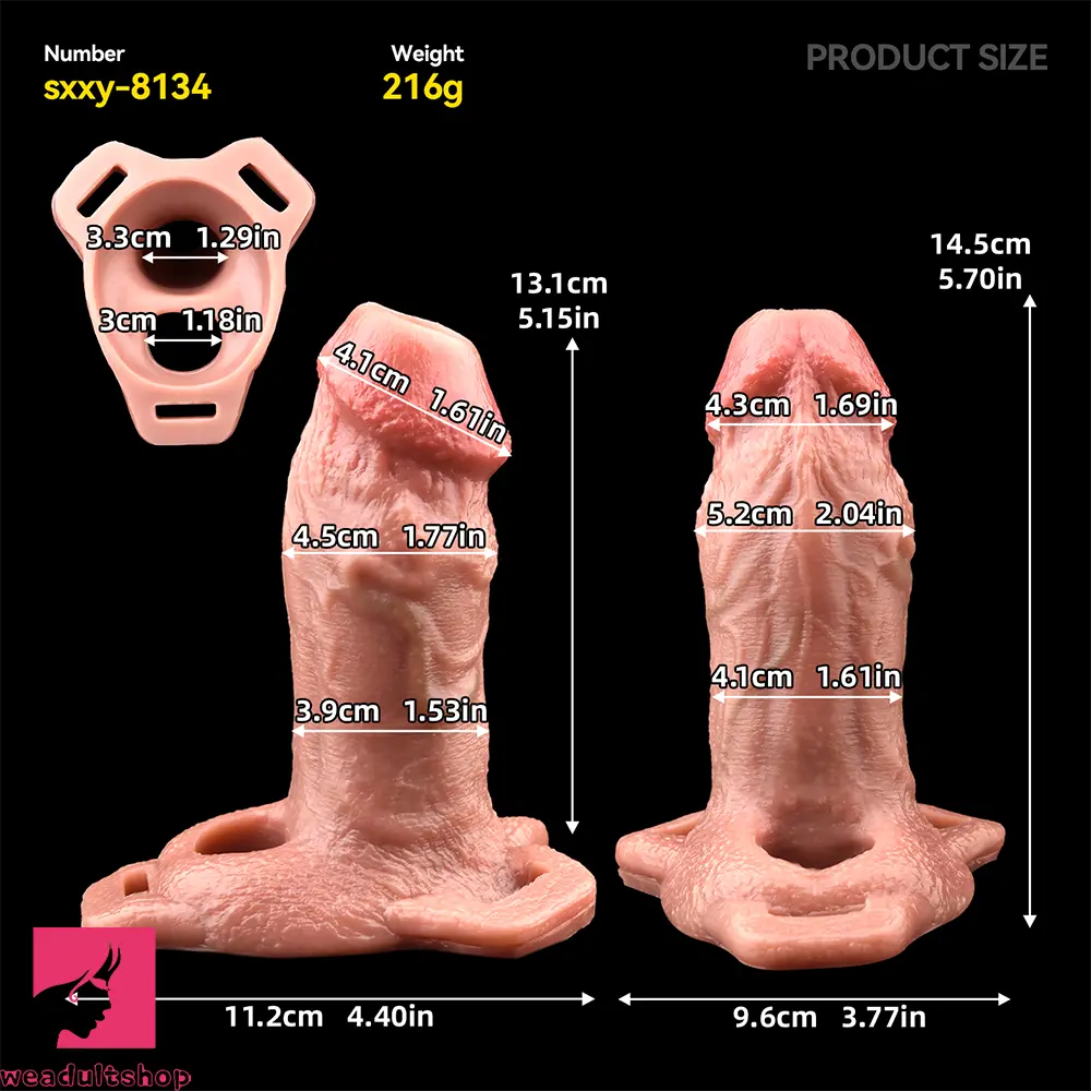 5.7in Strap on Penis Extender Penis Sleeve Dildo Passion Cervix Stimulator