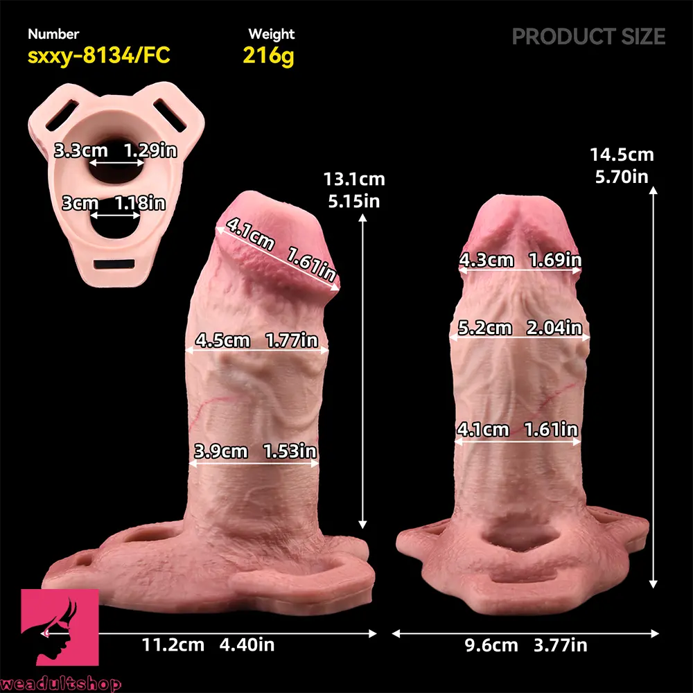 5.7in Strap on Penis Extender Penis Sleeve Dildo Passion Cervix Stimulator