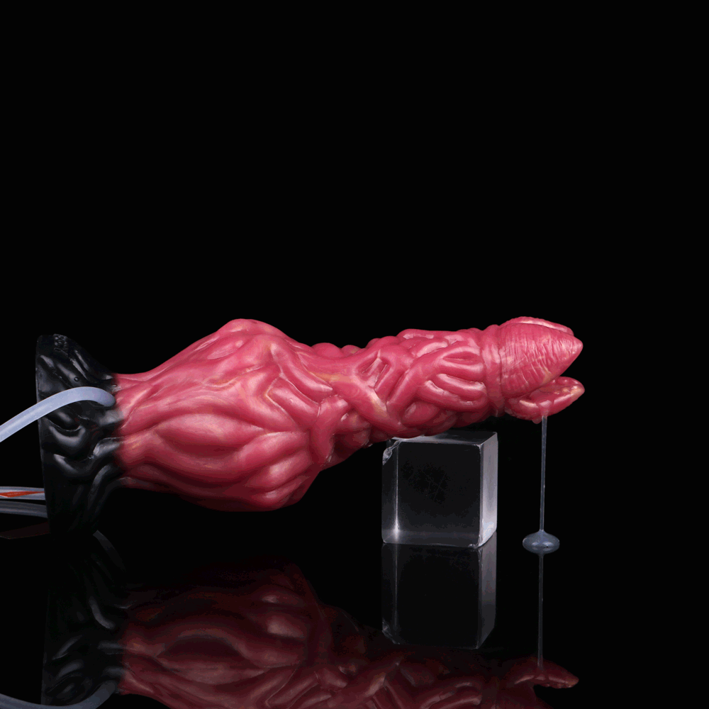 8.03in Ejaculating Inflatable Big Silicone Soft Fantasy Odd Creature Dildo