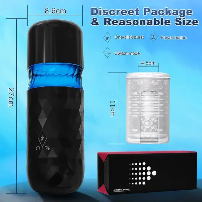 7 Thrusting 7 Rotating Modes Hands Free Male Masturbator