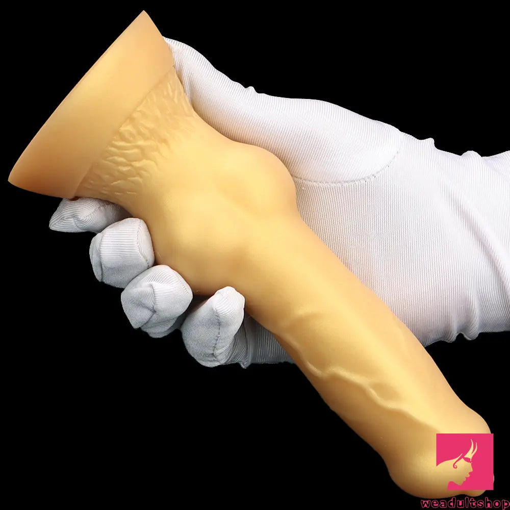 3.81in 7.48in Gold Silicone Soft Small Dog Dildo For Anal Vaginal Toy