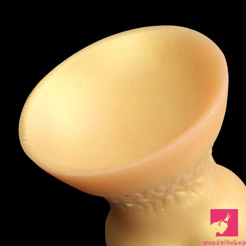 3.81in 7.48in Gold Silicone Soft Small Dog Dildo For Anal Vaginal Toy