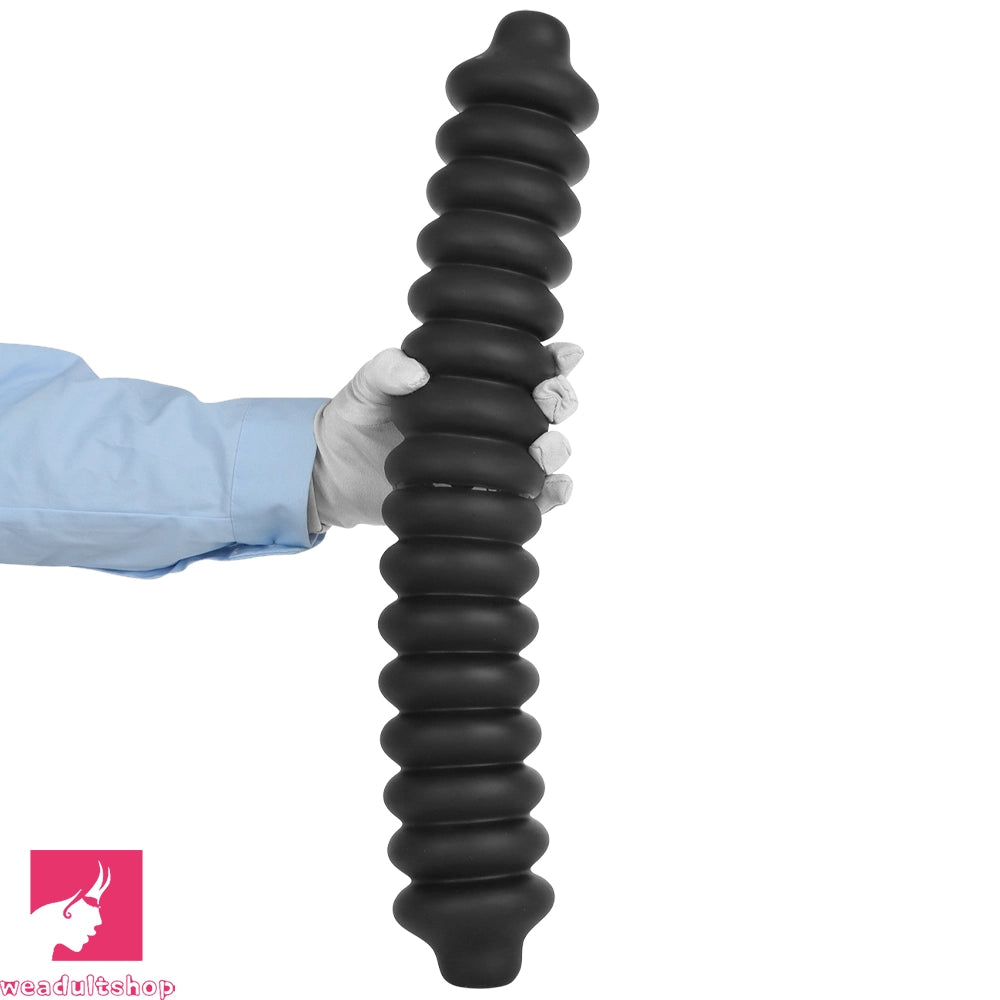 19.68in Silicone Long Large Double Head Threaded Fat Anal Plug Cock Dildo