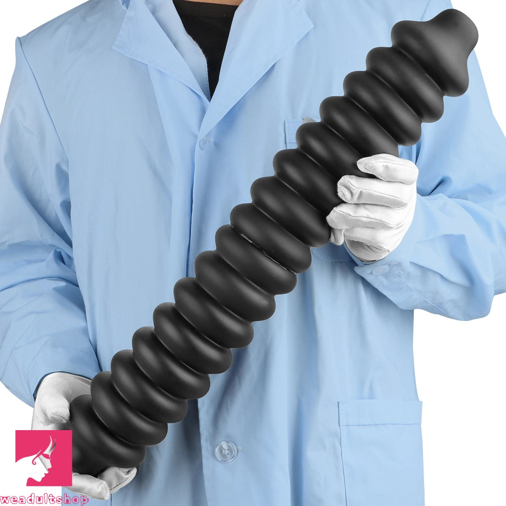 19.68in Silicone Long Large Double Head Threaded Fat Anal Plug Cock Dildo