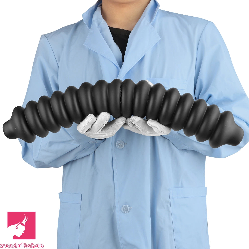 19.68in Silicone Long Large Double Head Threaded Fat Anal Plug Cock Dildo