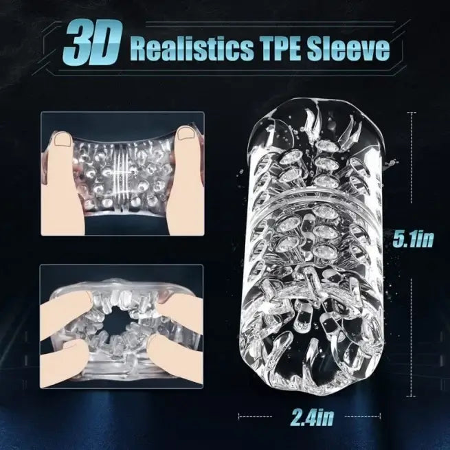 Powerful 7 Rotating Modes Dual Heads Automatic Male Masturbator