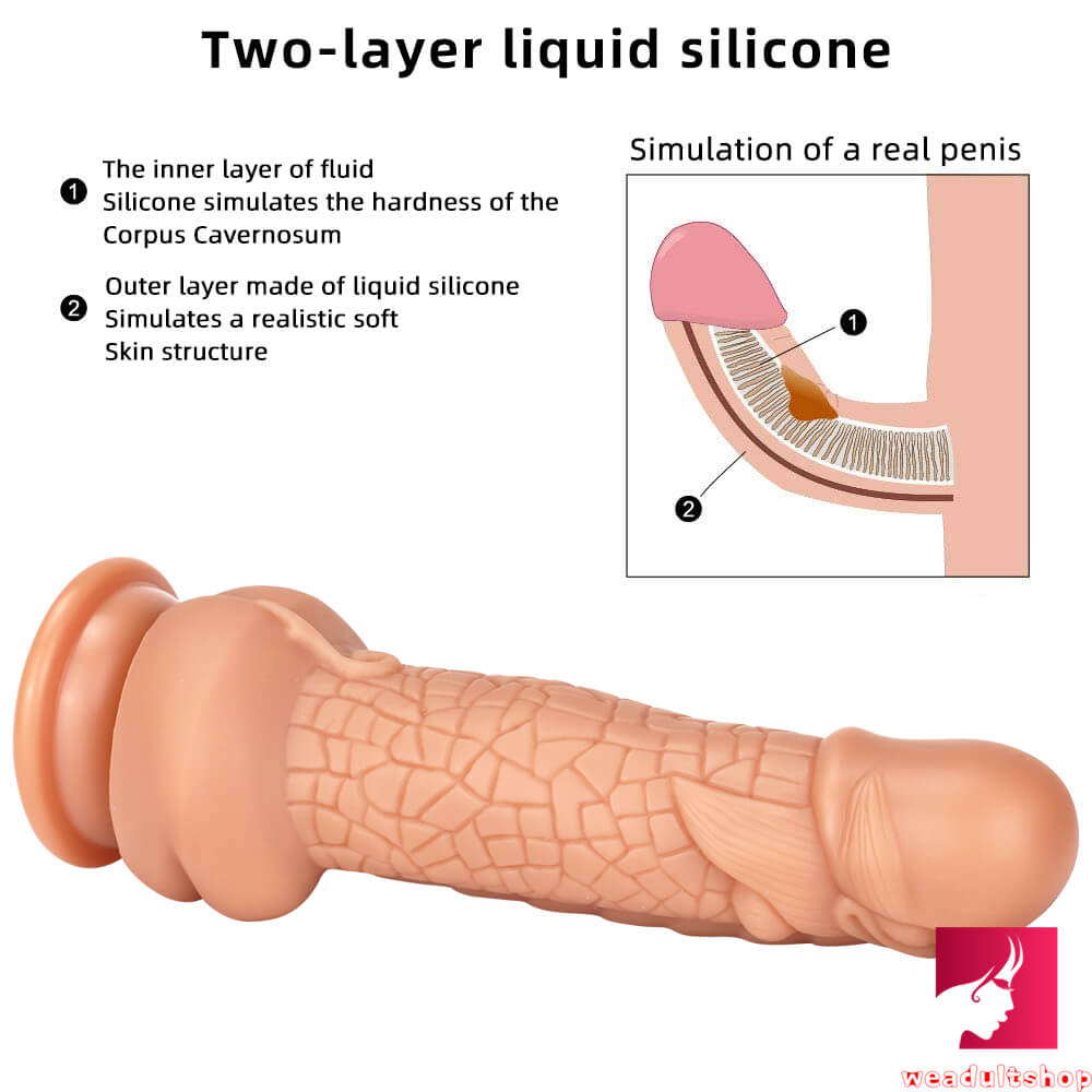 7.87in Odd Dual Layer Silicone Soft Dildo For Women Fucking Sex