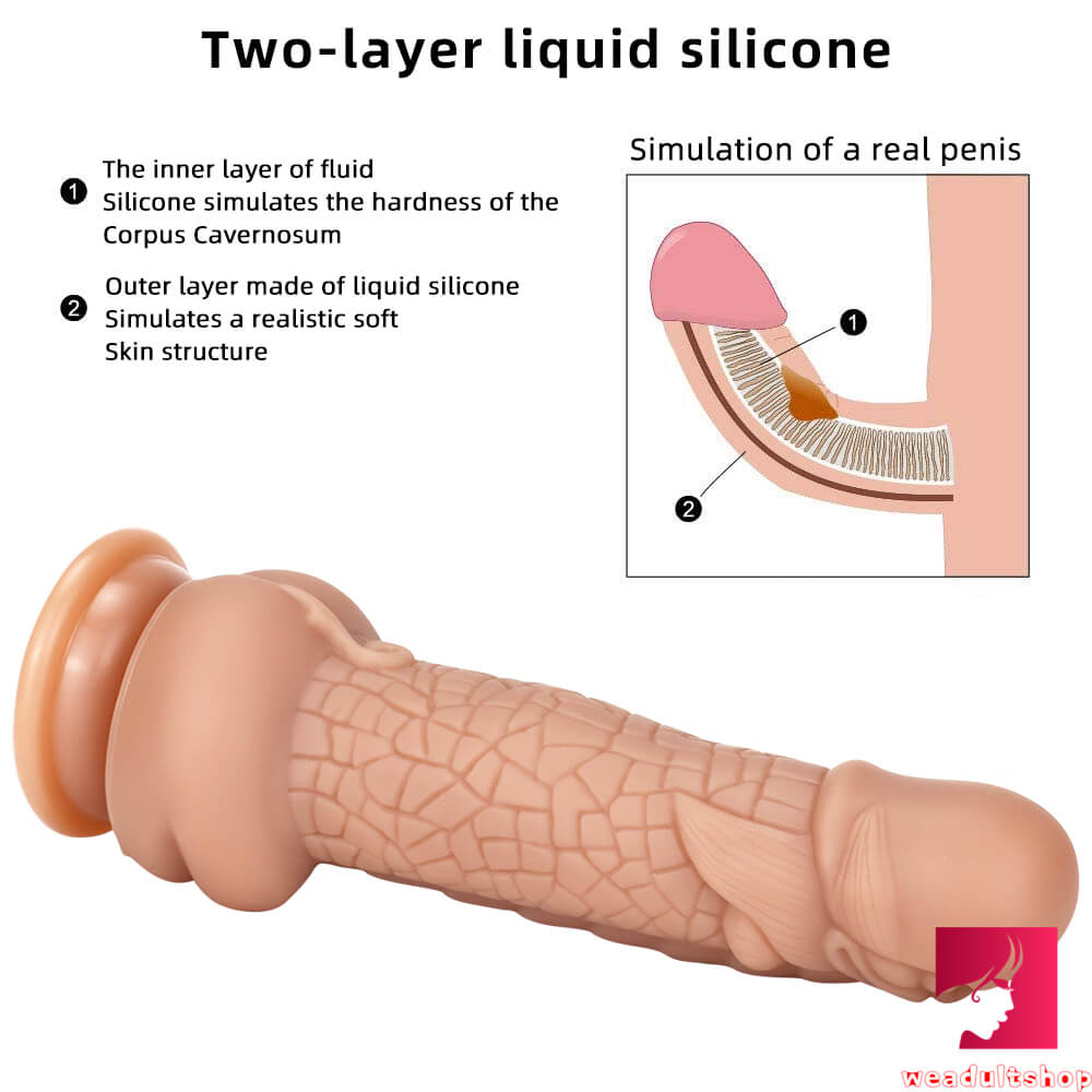 7.87in Odd Dual Layer Silicone Soft Dildo For Women Fucking Sex