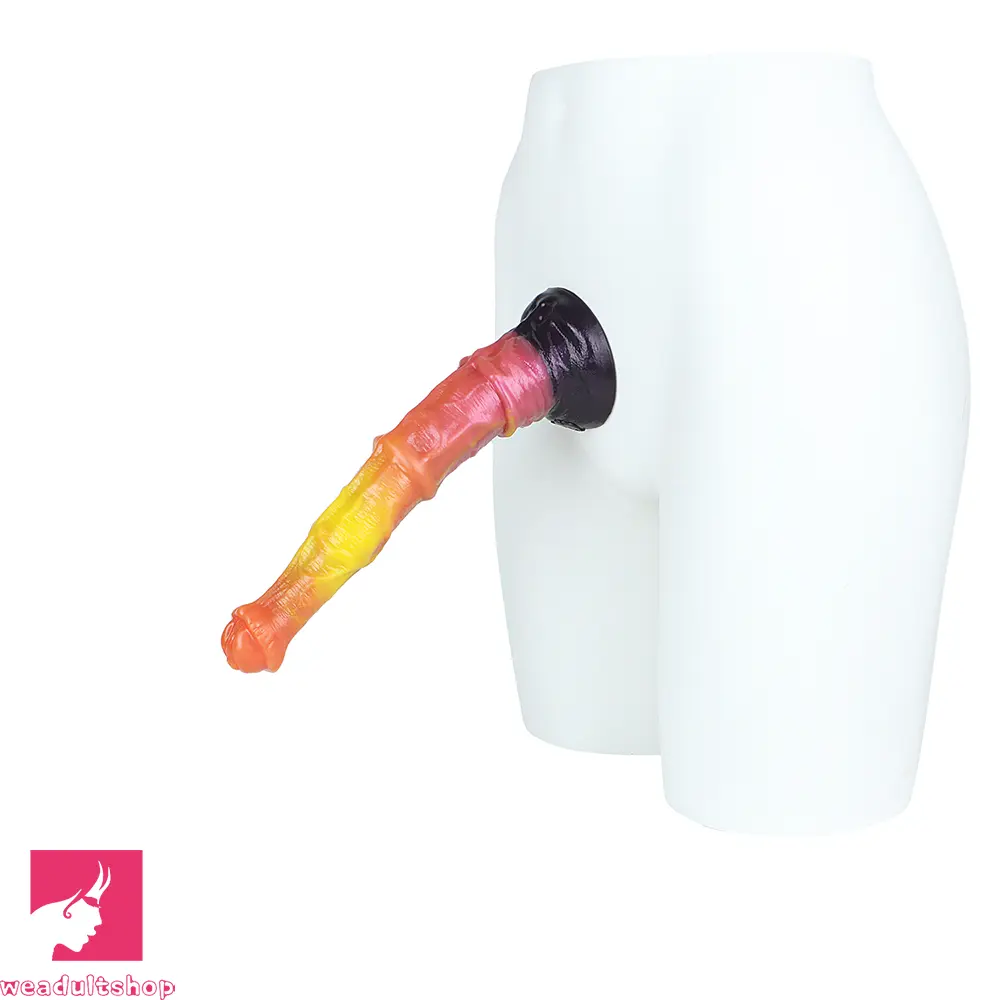 10.82in 13.85in 17.4in Dual Layer Silicone Horse Animal Huge Dildo Cock