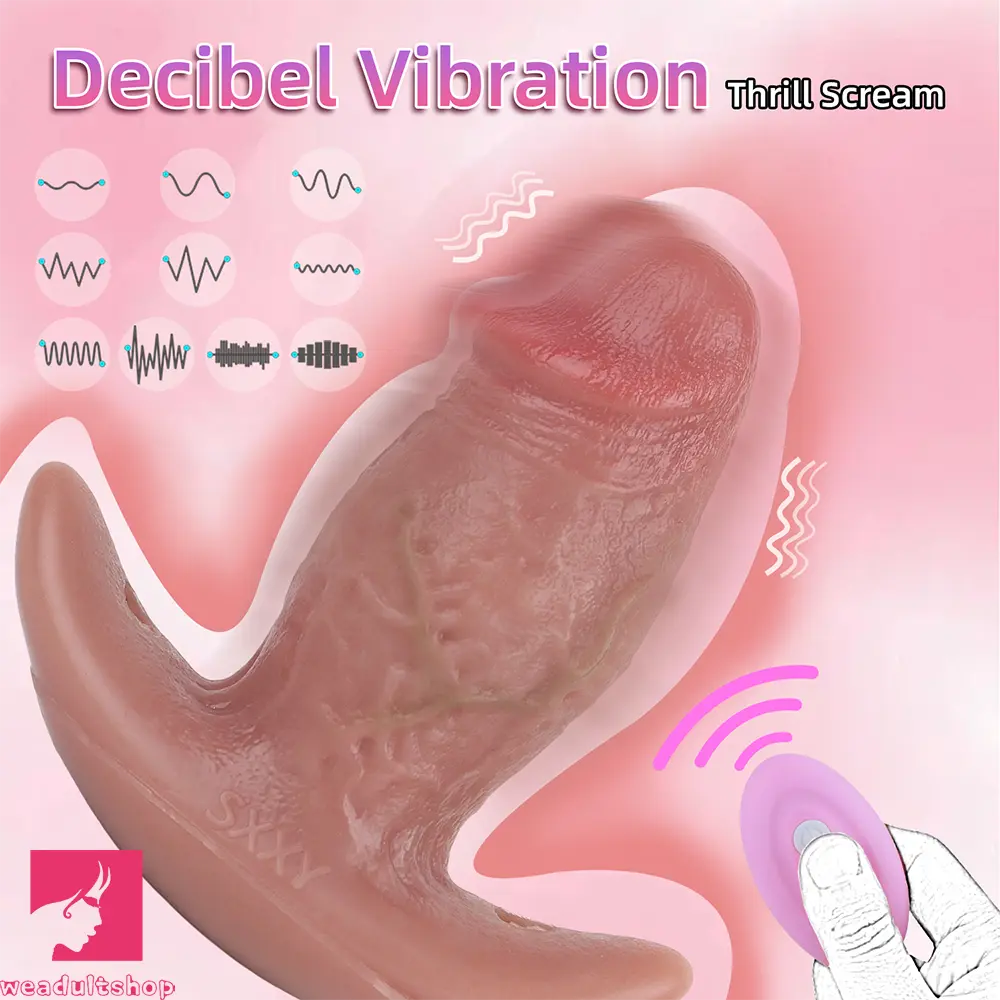 5.8in Hairy Penis 10 Frequency Vibration Role Sex Dildo Tail Butt Plug