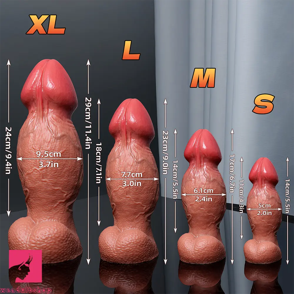 5.5in 6.7in 9in 11.4in Silicone Soft Lifelike Fantasy Dildo Adult Penis Cock