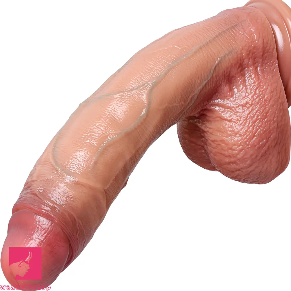 10.24in 11.42in 12.4in Lifelike Big Silicone Dildo For Hands-Free Design