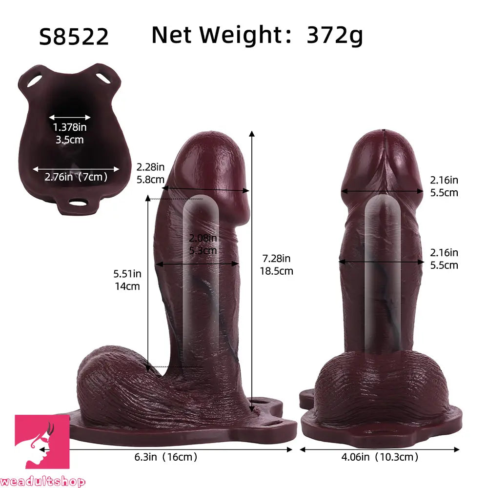 7.28in Hollow Strap on Real Dildo Highquality Beginnerfriendly Penis Toy