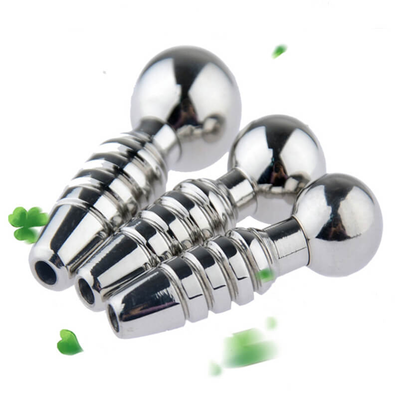 Metal Urethral Sound Male Penis Plug Threaded Cum Stopper