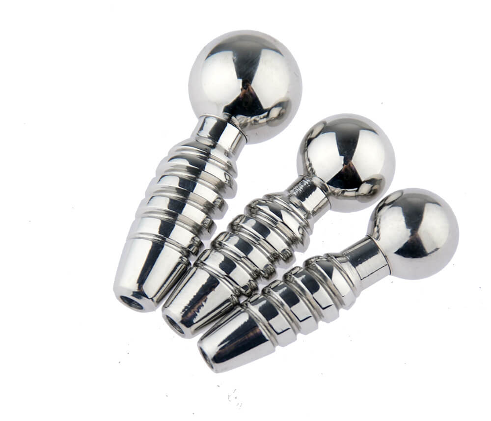 Metal Urethral Sound Male Penis Plug Threaded Cum Stopper