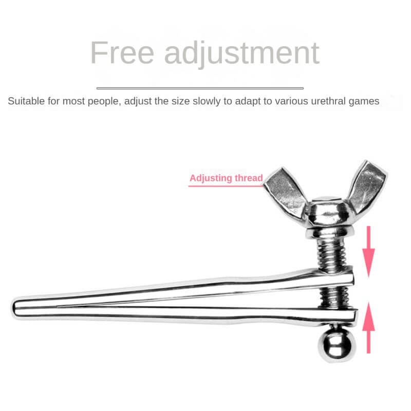 Stainless Steel Adjustable Urethral Dilator Sounding BDSM Penis Plug