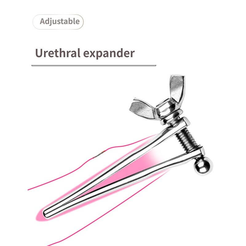 Stainless Steel Adjustable Urethral Dilator Sounding BDSM Penis Plug