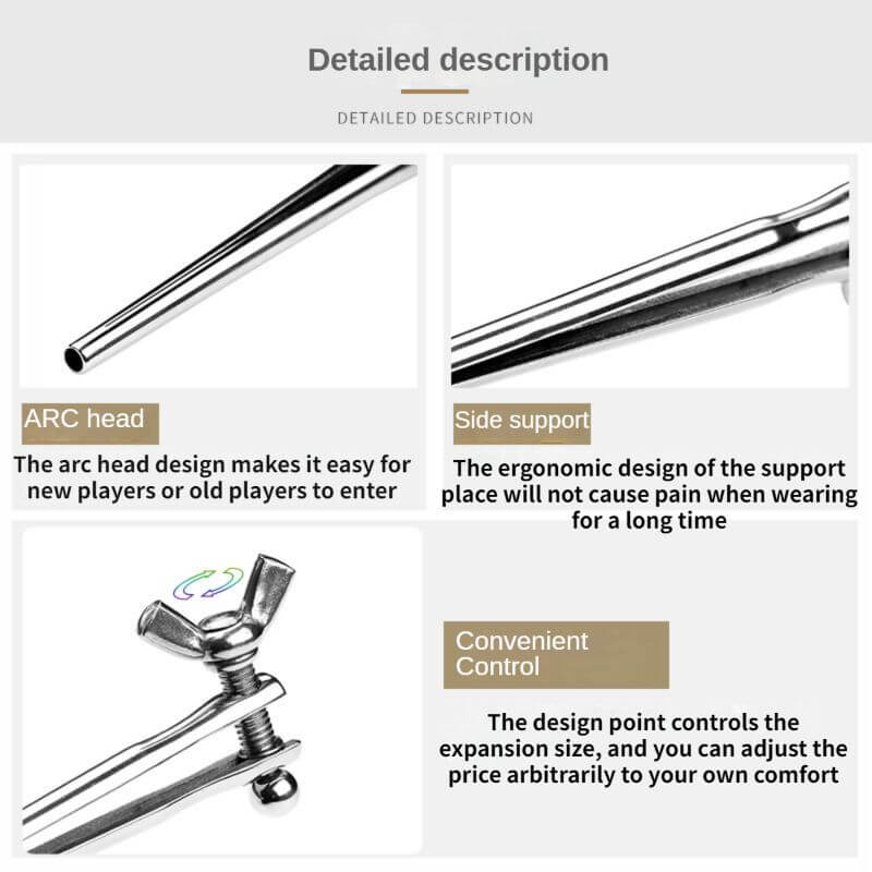 Stainless Steel Adjustable Urethral Dilator Sounding BDSM Penis Plug