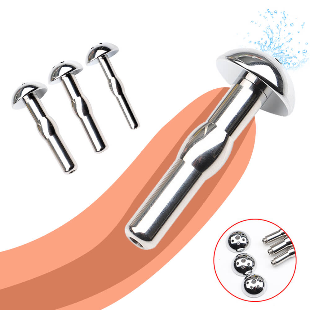 Stainless Steel Hollow Urethral Sounding Catheter Penis Plug Cum Stopper