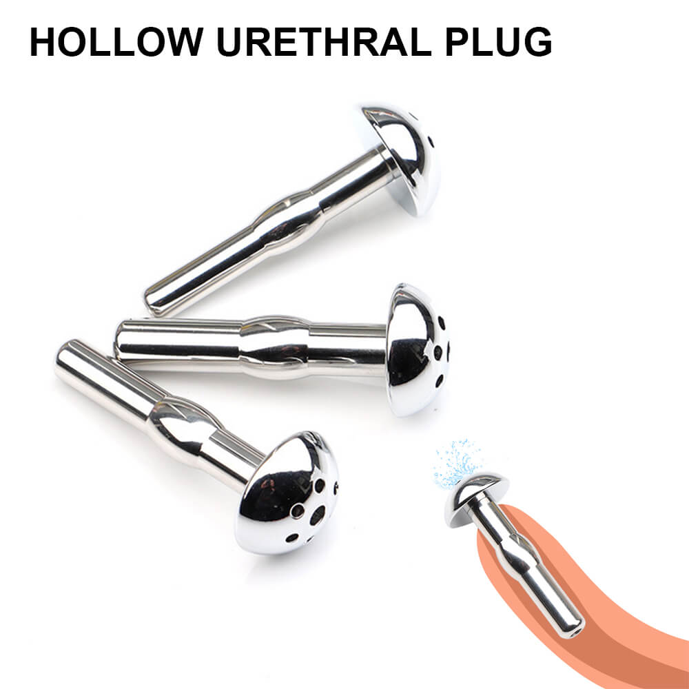 Stainless Steel Hollow Urethral Sounding Catheter Penis Plug Cum Stopper