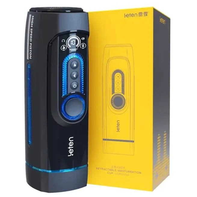 Leten Telescopic Heating Voice Automatic Masturbator For Males