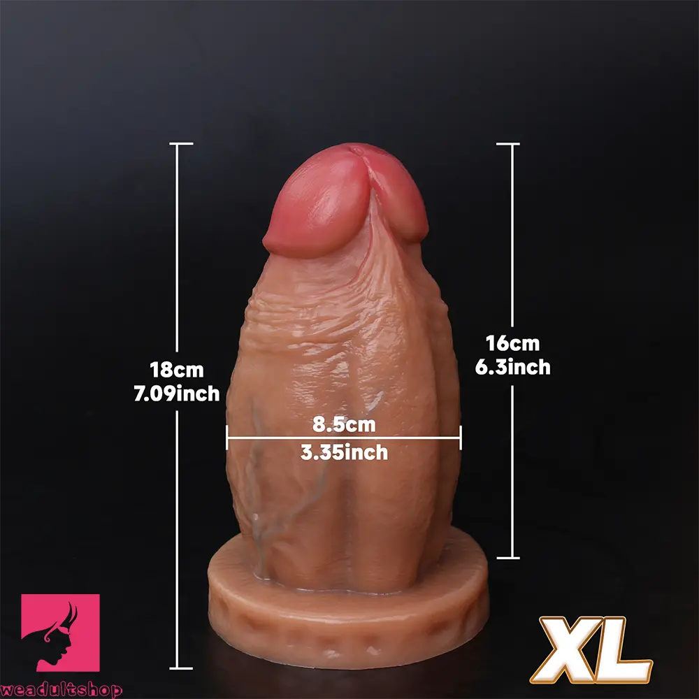 5.12in 5.51in 6.3in 7.09in 7.87in 8.27in Real Cock Thick Silicone Soft Dildo