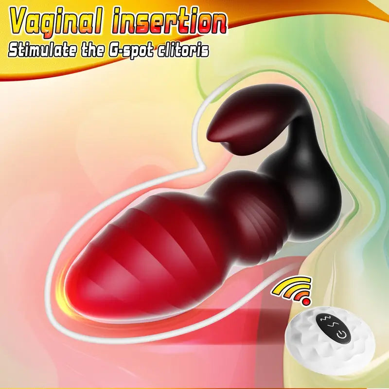 Dual Vibration Motor 7 Frequency Double Earthquake Anal Butt Plug