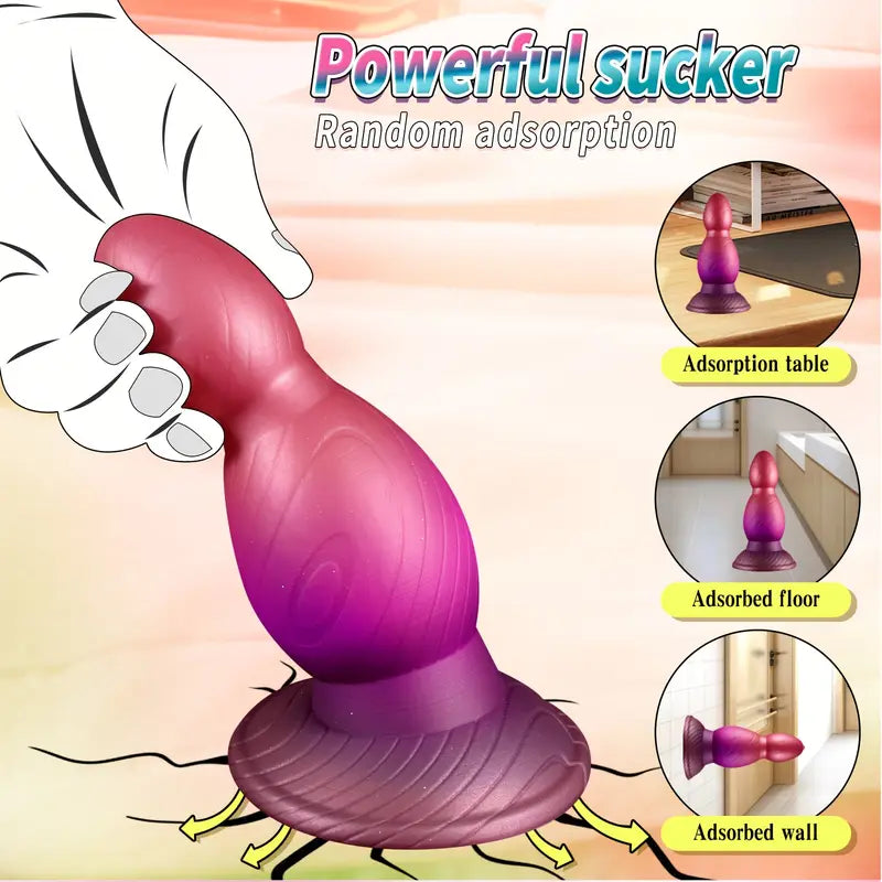 Extra Large Silicone Anal Plug With Beads For Prostate Massage