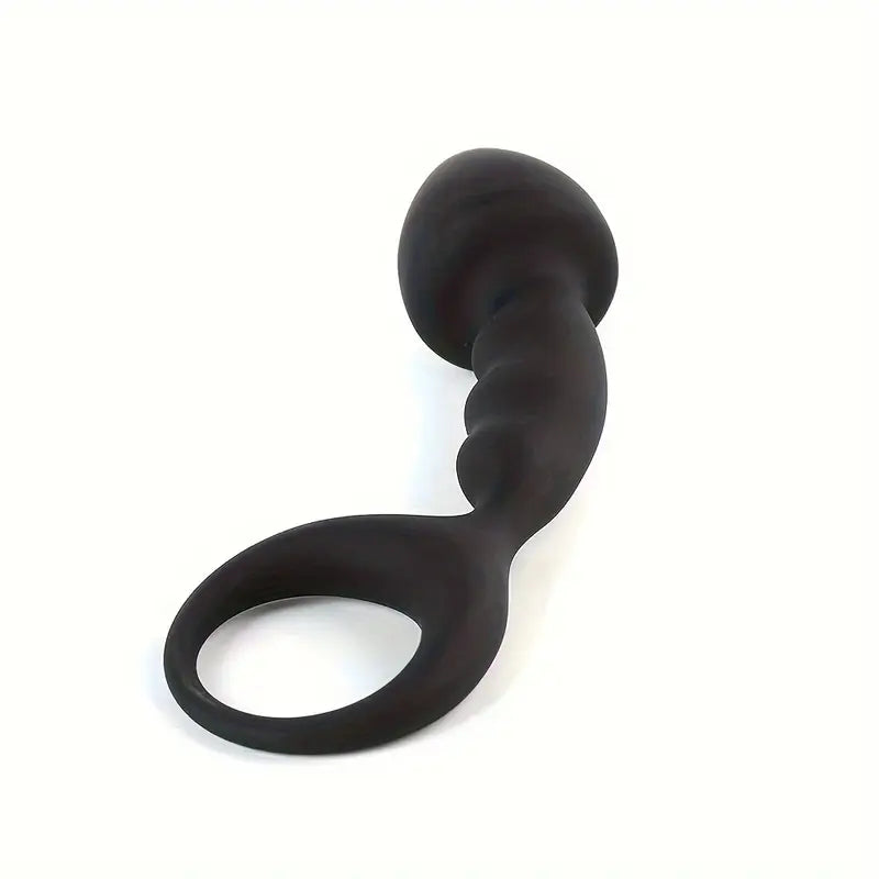 Silicone Anal Plug With Pull Ring Prostate Stimulating Toy Anal Toy