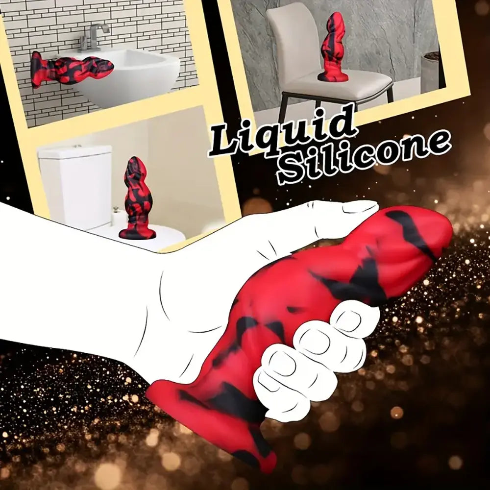 Silicone Anal Plug with Suction Cup Large Dildo Butt Plug For Beginners