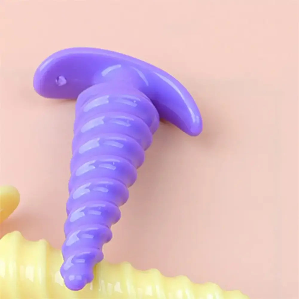 Spiral Butt Plug Anal Trainer G Spot Stimulator With Pull Handle