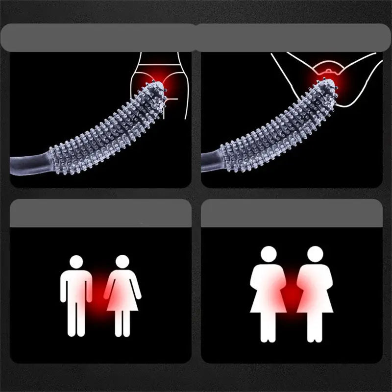 Wolf Fang Stick Shape Clear Anal Butt Plug Large Dildo Adult Toy For Women