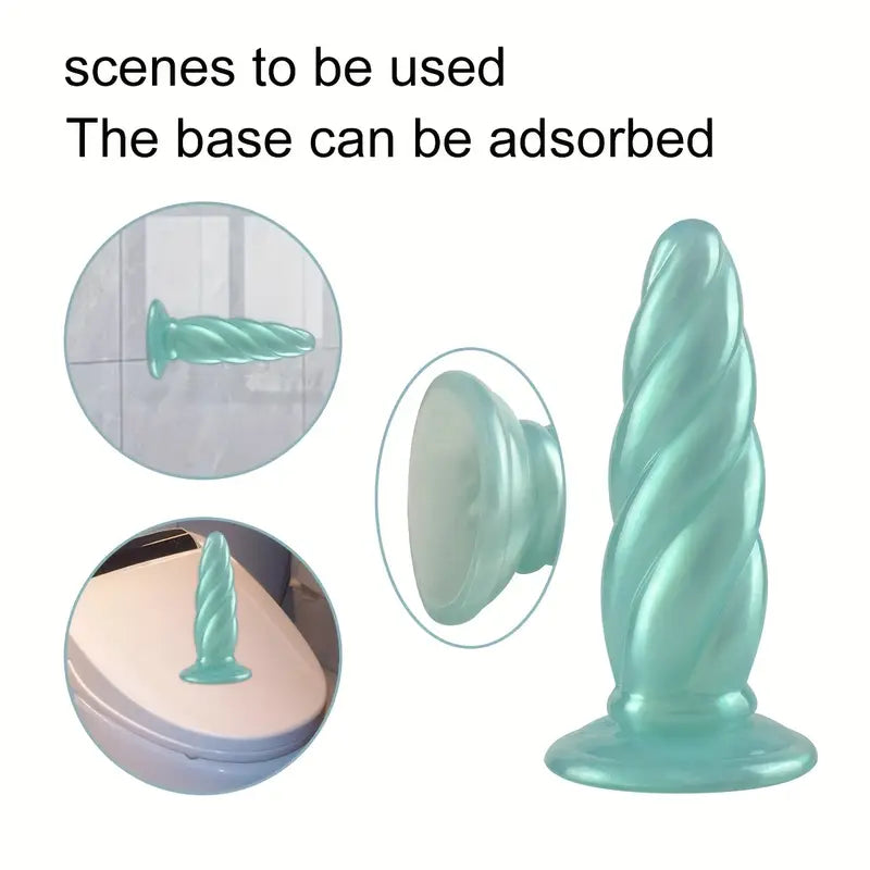 Spiral Penis Spiral Dildo Penis Big Butt Plug Soft Silicone Anal Plug