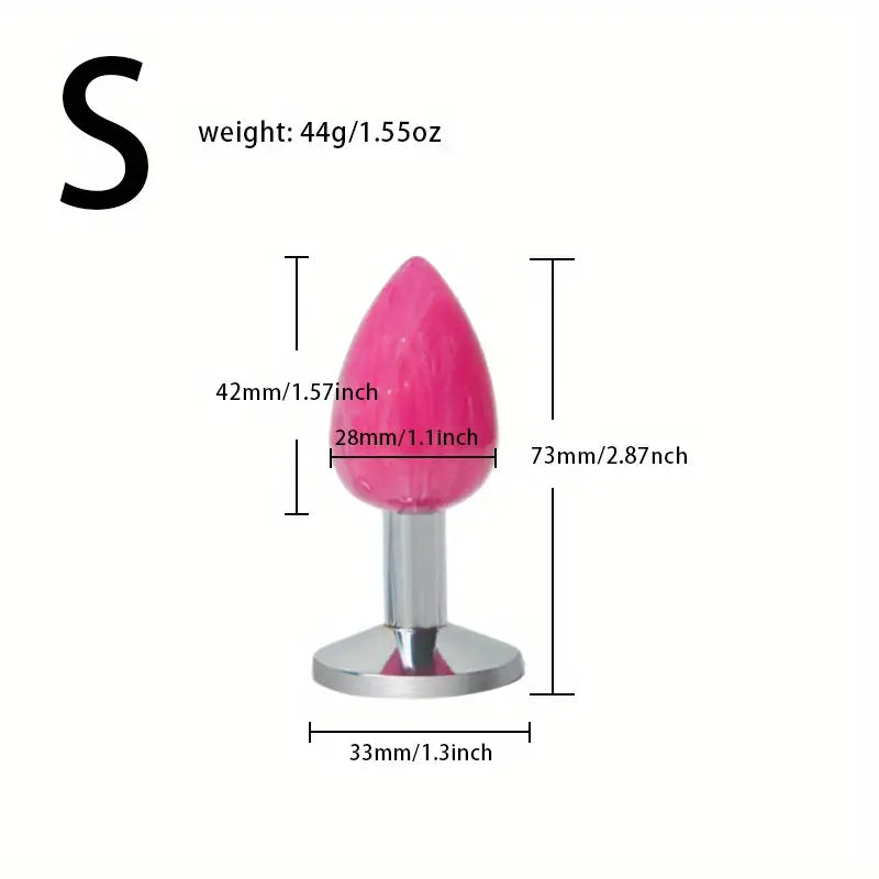 Colorful Water Diamond Metal Anal Plug For Couples For Foreplay Intimacy