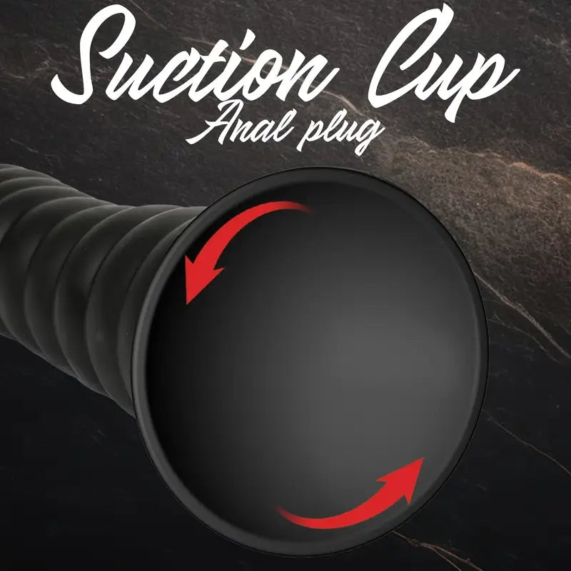 Super Large Anal Plug With Suction Cup PVC Soft Flexible Anal Toy