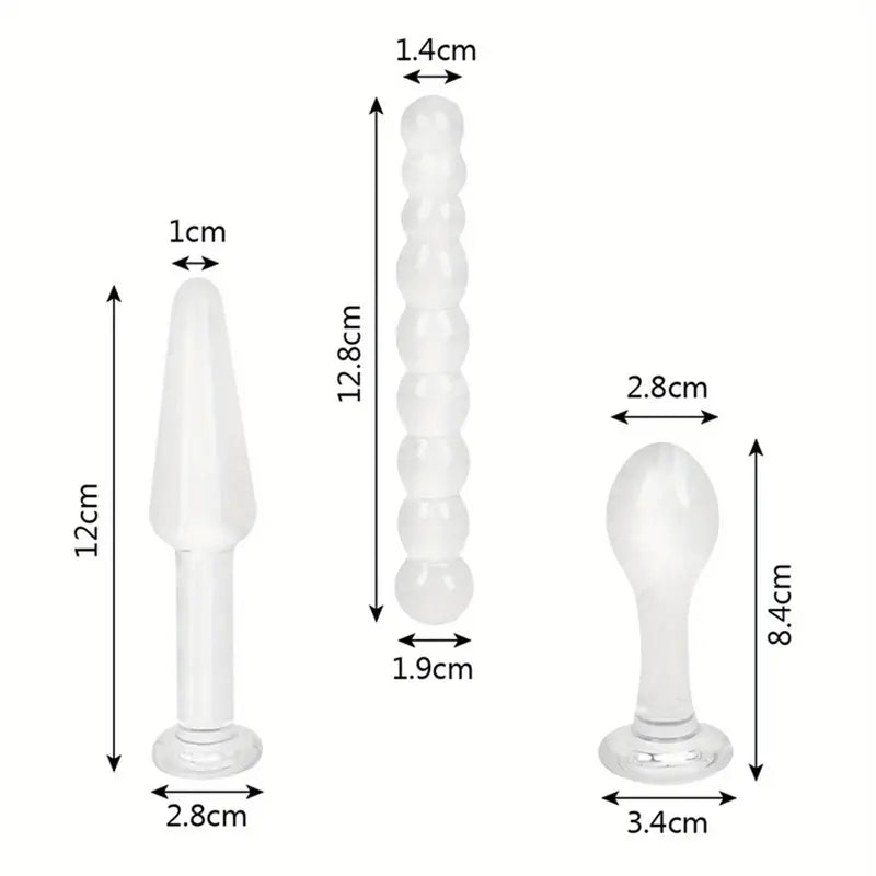 Glass Anal Expander Massager Couples Intimate Sex Toy Anal Beads Sex