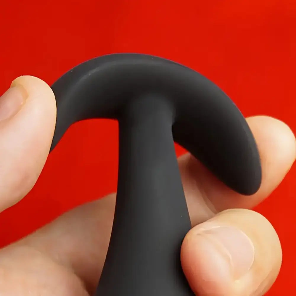 Silicone Anal Dilator Black Butt Plug Tadpole Shaped Anchor Sex Toy