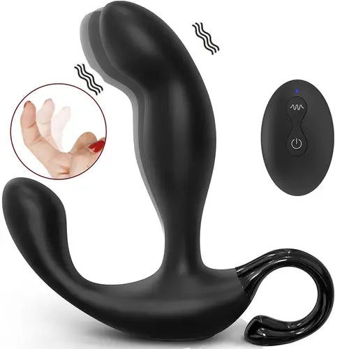 Ergonomic Prostate Massager USB Rechargeable 10 Vibration Tapping Modes