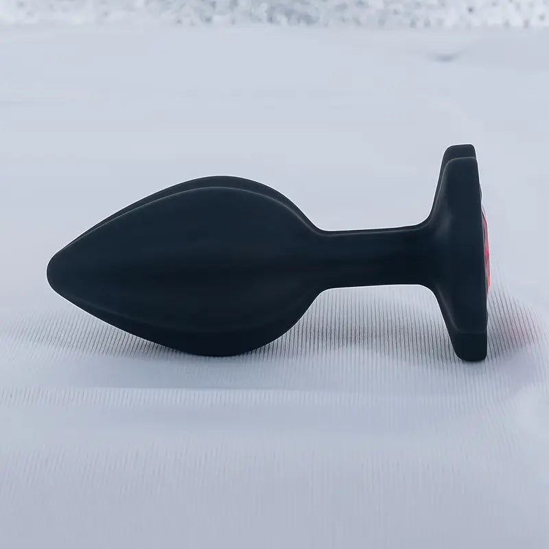 Silicone Anal Plug With Red Diamond Base Small G Spot Butt Plug For Beginners